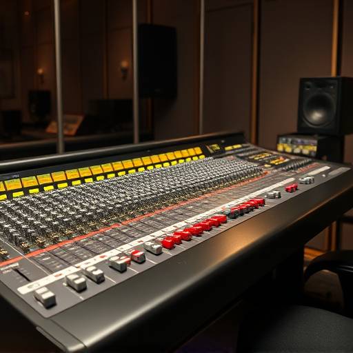 Console de mixage Solid State Logic AWS 948, montrant ses nombreuses commandes et écrans.
